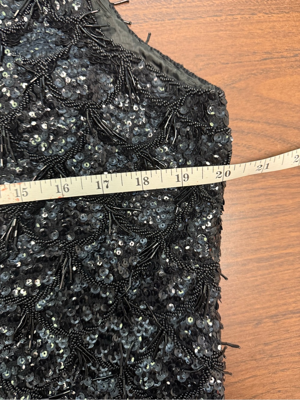 Vintage 60s/70s Black Hand-Beaded Tank Top - Women - Picture 9 of 13